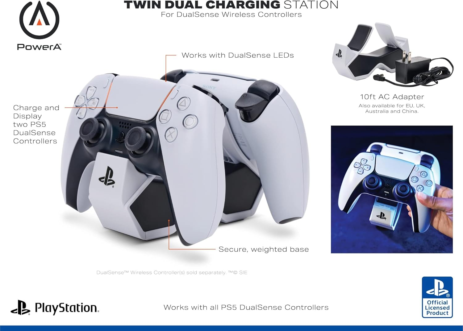 PowerA Twin Charging Station for Dualsense Wireless Controllers PowerA Twin Charging Station for Dualsense Wireless Controllers